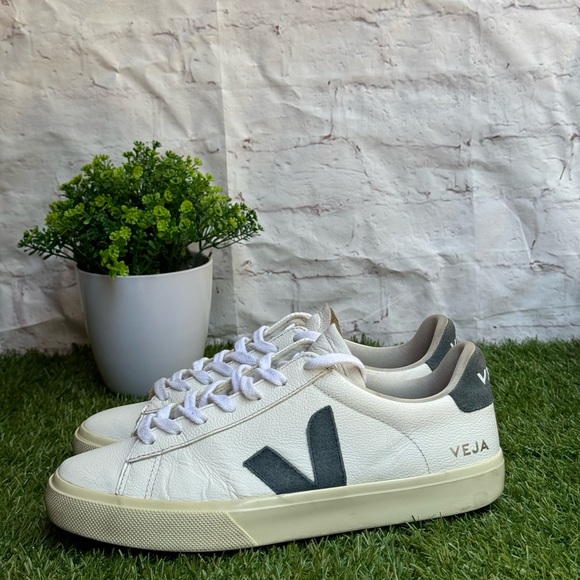 VEJA Extra White Leather Campo Chromefree Trainers SIZE 9 - Picture 5 of 10
